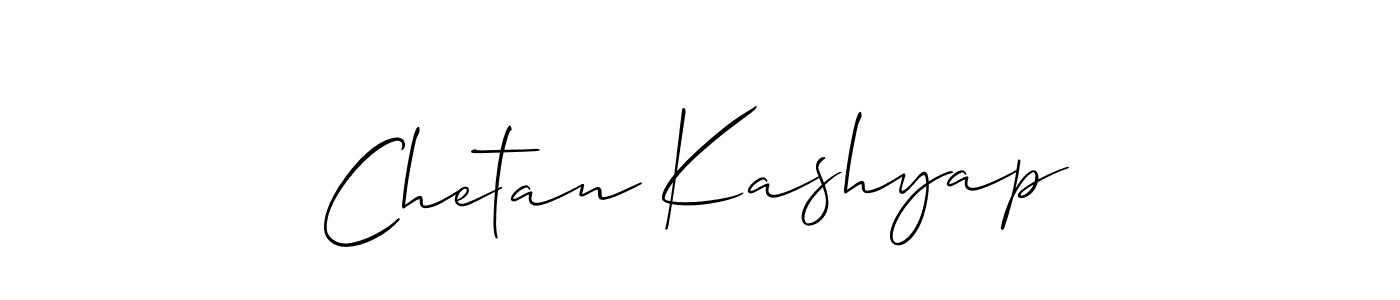 Use a signature maker to create a handwritten signature online. With this signature software, you can design (Allison_Script) your own signature for name Chetan Kashyap. Chetan Kashyap signature style 2 images and pictures png