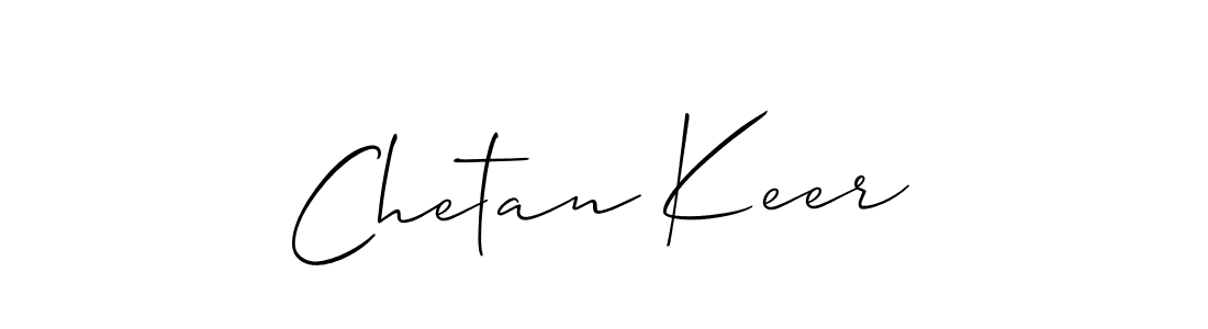 Design your own signature with our free online signature maker. With this signature software, you can create a handwritten (Allison_Script) signature for name Chetan Keer. Chetan Keer signature style 2 images and pictures png