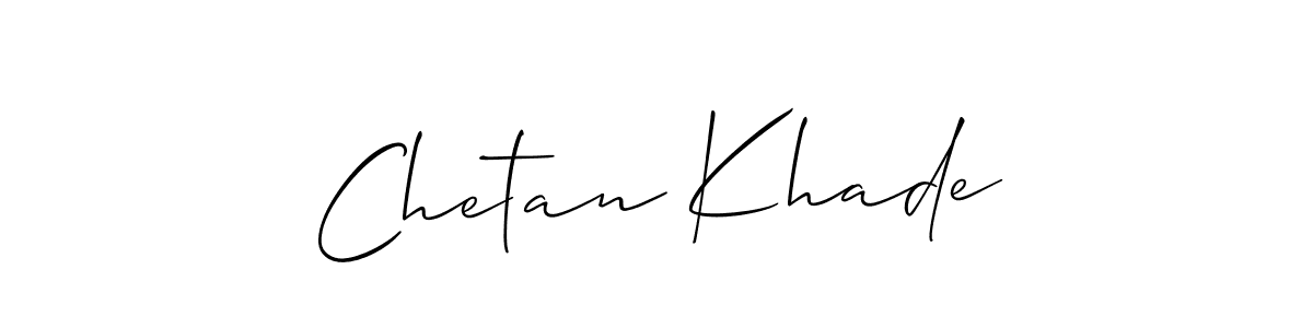 Use a signature maker to create a handwritten signature online. With this signature software, you can design (Allison_Script) your own signature for name Chetan Khade. Chetan Khade signature style 2 images and pictures png