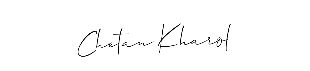 Allison_Script is a professional signature style that is perfect for those who want to add a touch of class to their signature. It is also a great choice for those who want to make their signature more unique. Get Chetan Kharol name to fancy signature for free. Chetan Kharol signature style 2 images and pictures png