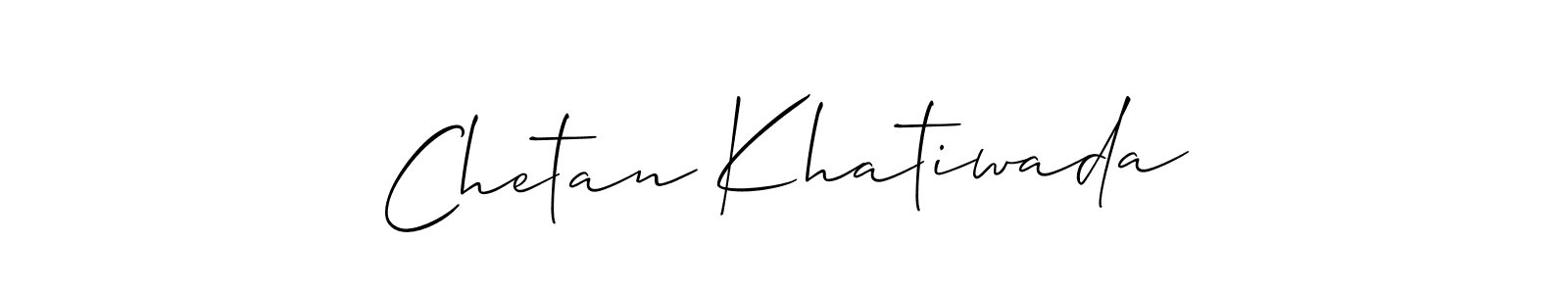 How to make Chetan Khatiwada signature? Allison_Script is a professional autograph style. Create handwritten signature for Chetan Khatiwada name. Chetan Khatiwada signature style 2 images and pictures png