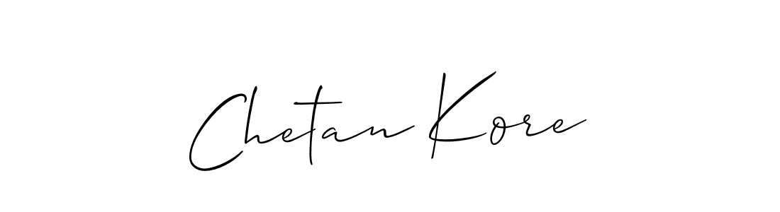 How to Draw Chetan Kore signature style? Allison_Script is a latest design signature styles for name Chetan Kore. Chetan Kore signature style 2 images and pictures png