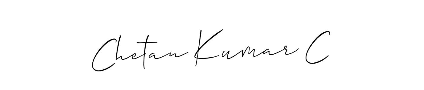 Also we have Chetan Kumar C name is the best signature style. Create professional handwritten signature collection using Allison_Script autograph style. Chetan Kumar C signature style 2 images and pictures png