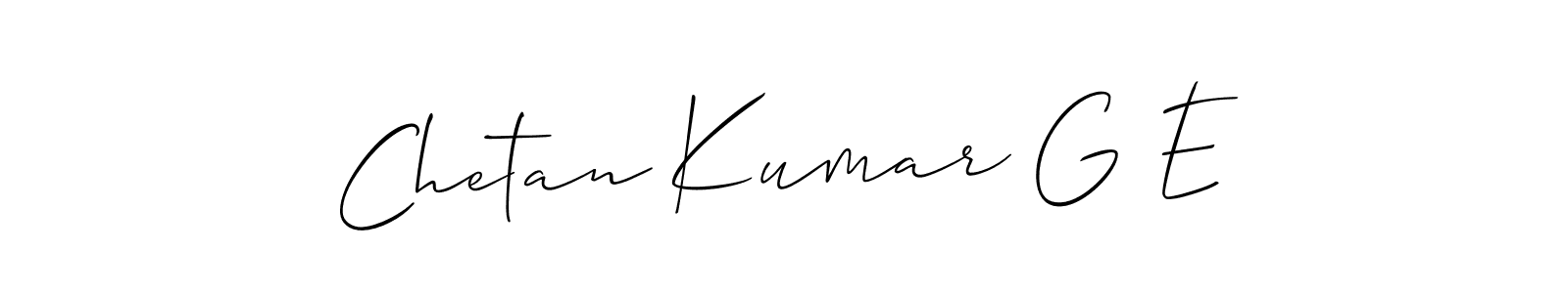 Create a beautiful signature design for name Chetan Kumar G E. With this signature (Allison_Script) fonts, you can make a handwritten signature for free. Chetan Kumar G E signature style 2 images and pictures png