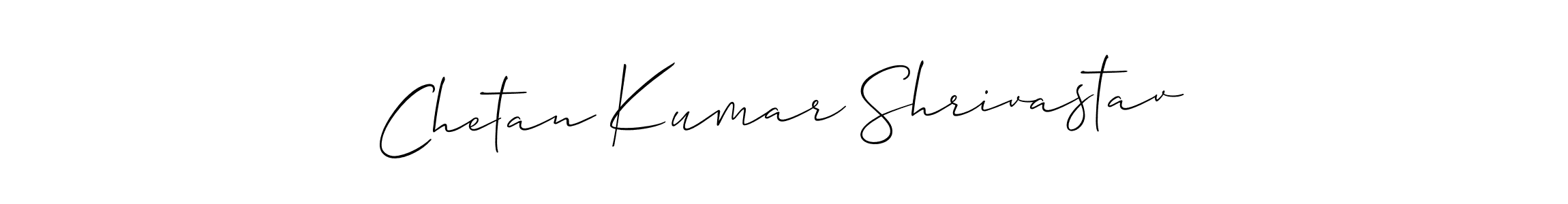 You should practise on your own different ways (Allison_Script) to write your name (Chetan Kumar Shrivastav) in signature. don't let someone else do it for you. Chetan Kumar Shrivastav signature style 2 images and pictures png