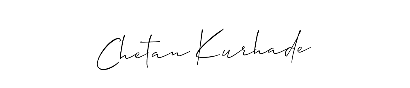 Use a signature maker to create a handwritten signature online. With this signature software, you can design (Allison_Script) your own signature for name Chetan Kurhade. Chetan Kurhade signature style 2 images and pictures png
