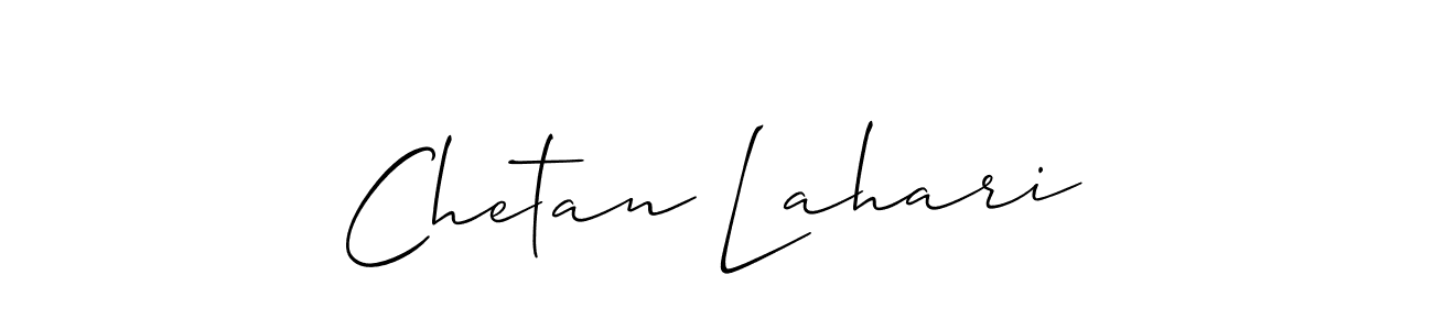 Create a beautiful signature design for name Chetan Lahari. With this signature (Allison_Script) fonts, you can make a handwritten signature for free. Chetan Lahari signature style 2 images and pictures png