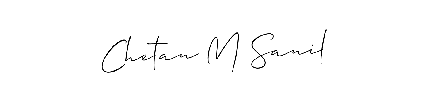 How to make Chetan M Sanil signature? Allison_Script is a professional autograph style. Create handwritten signature for Chetan M Sanil name. Chetan M Sanil signature style 2 images and pictures png