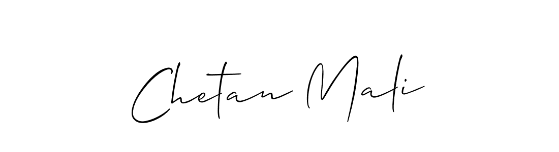 Use a signature maker to create a handwritten signature online. With this signature software, you can design (Allison_Script) your own signature for name Chetan Mali. Chetan Mali signature style 2 images and pictures png