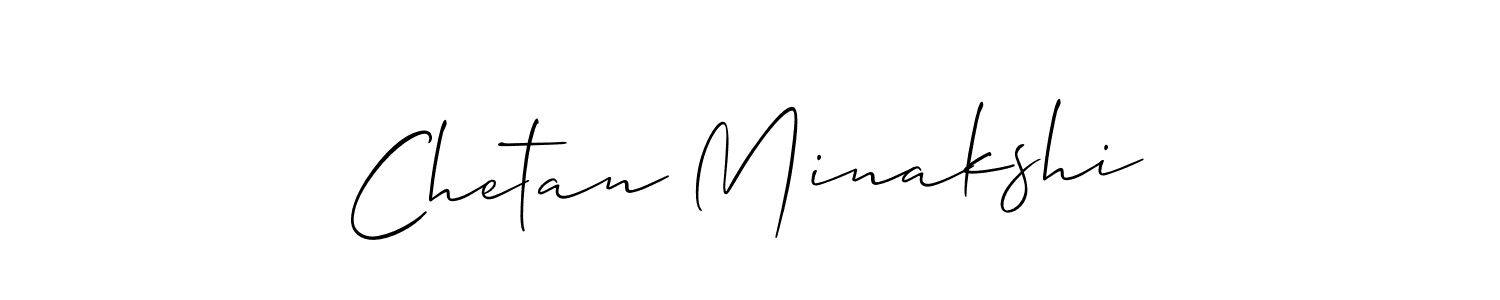 Make a short Chetan Minakshi signature style. Manage your documents anywhere anytime using Allison_Script. Create and add eSignatures, submit forms, share and send files easily. Chetan Minakshi signature style 2 images and pictures png