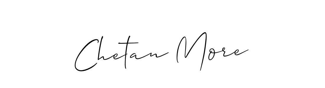 Design your own signature with our free online signature maker. With this signature software, you can create a handwritten (Allison_Script) signature for name Chetan More. Chetan More signature style 2 images and pictures png