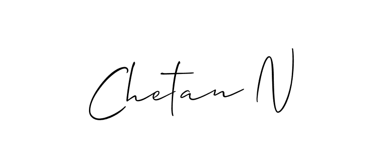 Design your own signature with our free online signature maker. With this signature software, you can create a handwritten (Allison_Script) signature for name Chetan N. Chetan N signature style 2 images and pictures png