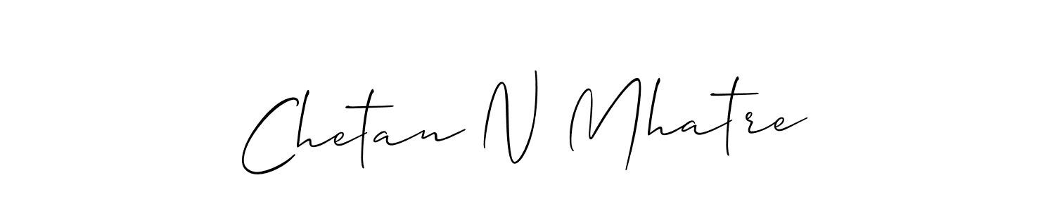 Make a short Chetan N Mhatre signature style. Manage your documents anywhere anytime using Allison_Script. Create and add eSignatures, submit forms, share and send files easily. Chetan N Mhatre signature style 2 images and pictures png