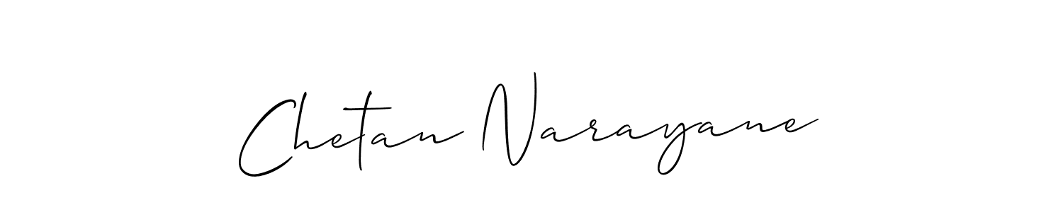 How to make Chetan Narayane signature? Allison_Script is a professional autograph style. Create handwritten signature for Chetan Narayane name. Chetan Narayane signature style 2 images and pictures png