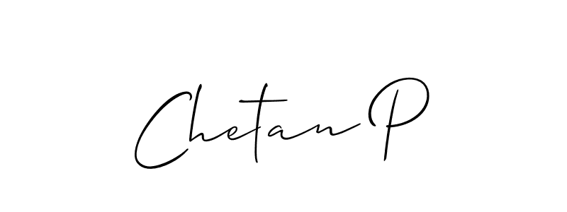 Chetan P stylish signature style. Best Handwritten Sign (Allison_Script) for my name. Handwritten Signature Collection Ideas for my name Chetan P. Chetan P signature style 2 images and pictures png