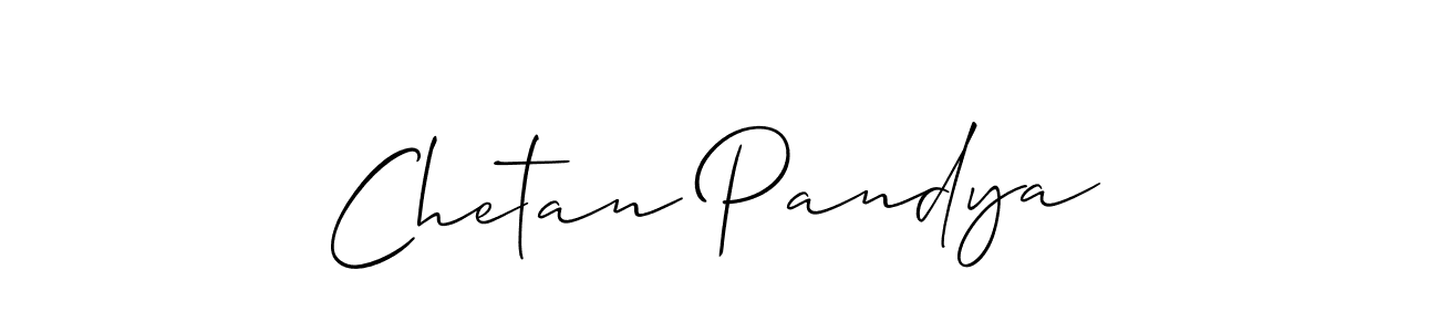 Use a signature maker to create a handwritten signature online. With this signature software, you can design (Allison_Script) your own signature for name Chetan Pandya. Chetan Pandya signature style 2 images and pictures png