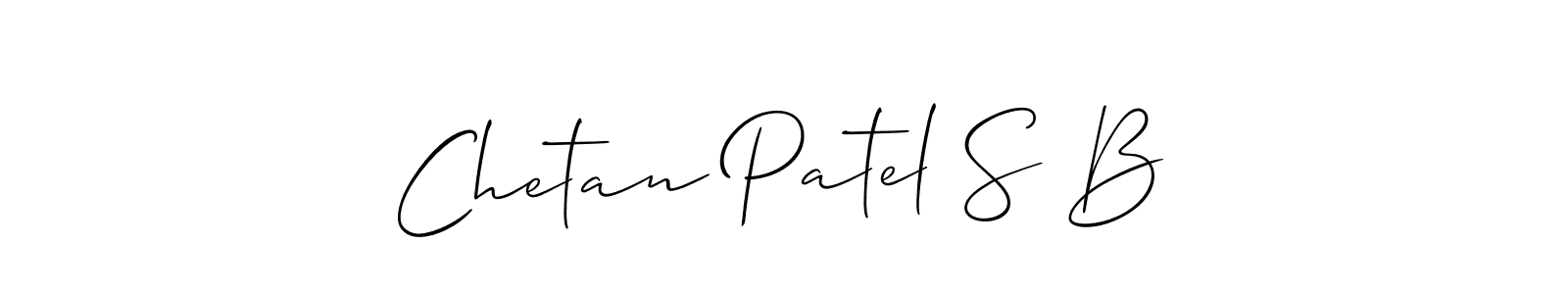 This is the best signature style for the Chetan Patel S B name. Also you like these signature font (Allison_Script). Mix name signature. Chetan Patel S B signature style 2 images and pictures png