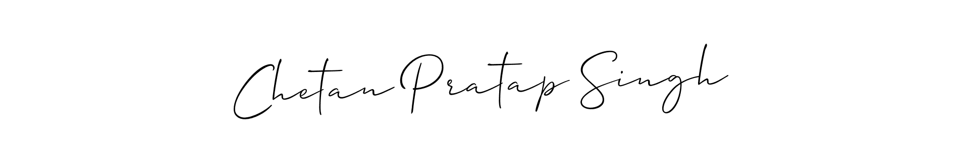 Allison_Script is a professional signature style that is perfect for those who want to add a touch of class to their signature. It is also a great choice for those who want to make their signature more unique. Get Chetan Pratap Singh name to fancy signature for free. Chetan Pratap Singh signature style 2 images and pictures png