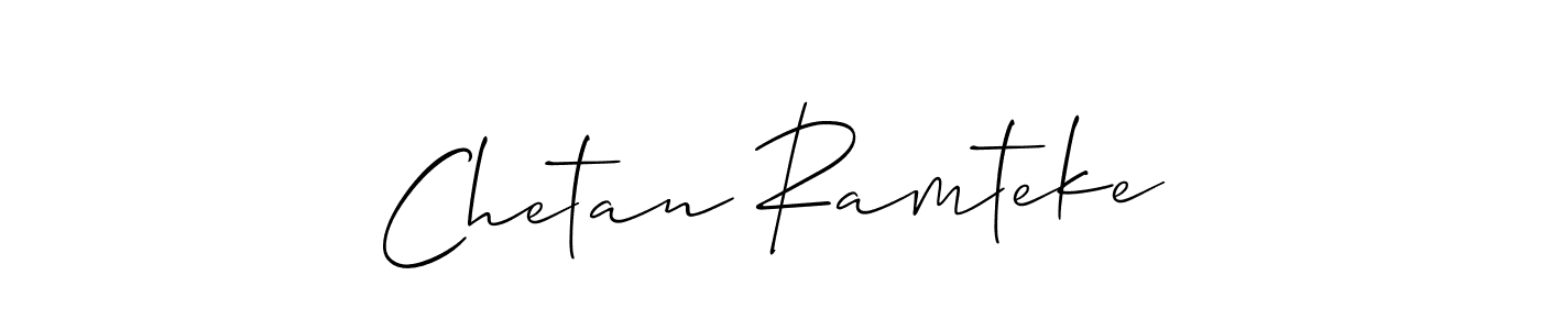 Use a signature maker to create a handwritten signature online. With this signature software, you can design (Allison_Script) your own signature for name Chetan Ramteke. Chetan Ramteke signature style 2 images and pictures png