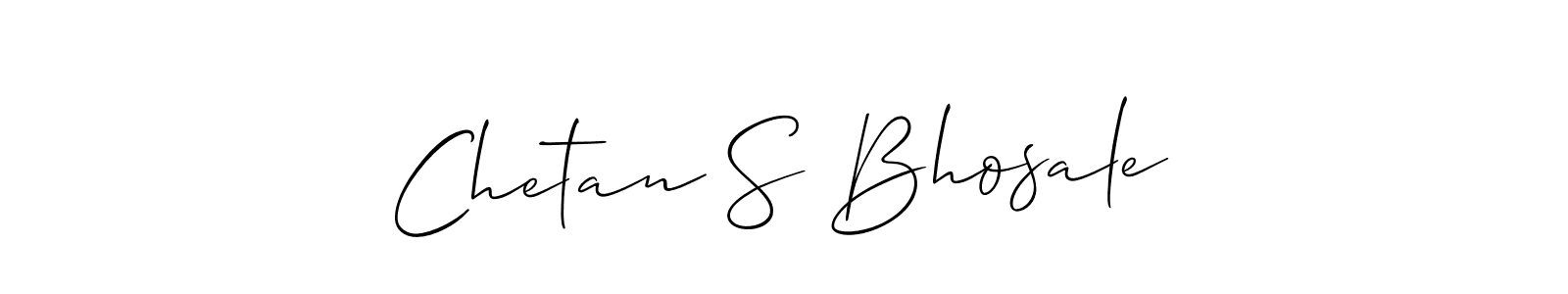if you are searching for the best signature style for your name Chetan S Bhosale. so please give up your signature search. here we have designed multiple signature styles  using Allison_Script. Chetan S Bhosale signature style 2 images and pictures png