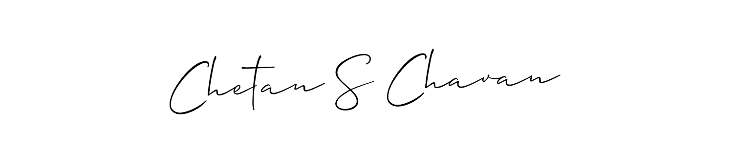 The best way (Allison_Script) to make a short signature is to pick only two or three words in your name. The name Chetan S Chavan include a total of six letters. For converting this name. Chetan S Chavan signature style 2 images and pictures png