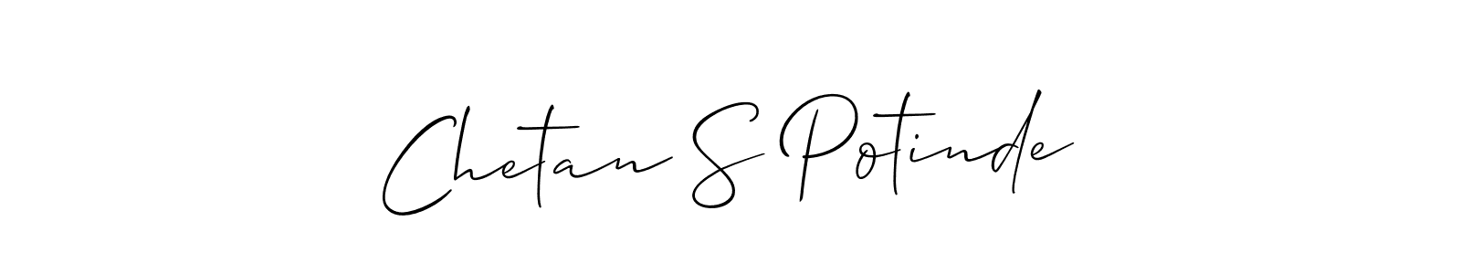 Also we have Chetan S Potinde name is the best signature style. Create professional handwritten signature collection using Allison_Script autograph style. Chetan S Potinde signature style 2 images and pictures png
