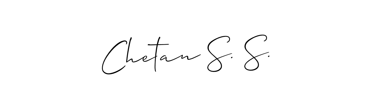 Make a beautiful signature design for name Chetan S. S.. With this signature (Allison_Script) style, you can create a handwritten signature for free. Chetan S. S. signature style 2 images and pictures png