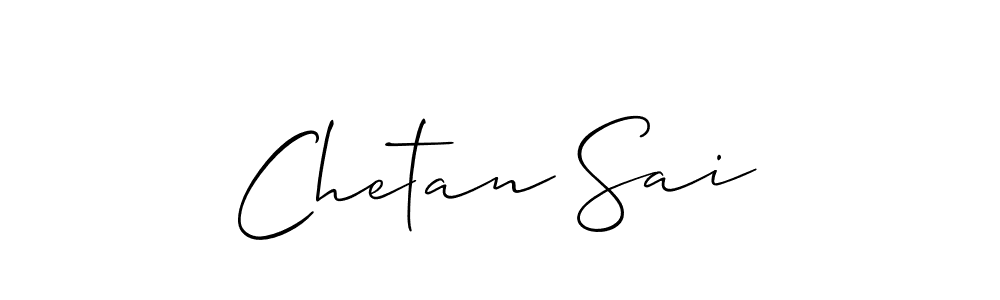 How to make Chetan Sai name signature. Use Allison_Script style for creating short signs online. This is the latest handwritten sign. Chetan Sai signature style 2 images and pictures png