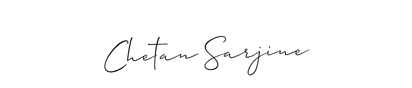 It looks lik you need a new signature style for name Chetan Sarjine. Design unique handwritten (Allison_Script) signature with our free signature maker in just a few clicks. Chetan Sarjine signature style 2 images and pictures png