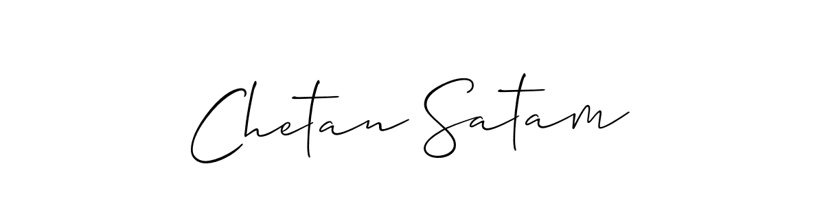 Make a beautiful signature design for name Chetan Satam. With this signature (Allison_Script) style, you can create a handwritten signature for free. Chetan Satam signature style 2 images and pictures png