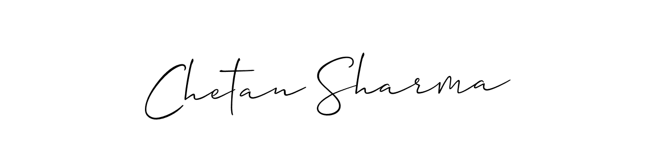 How to make Chetan Sharma name signature. Use Allison_Script style for creating short signs online. This is the latest handwritten sign. Chetan Sharma signature style 2 images and pictures png