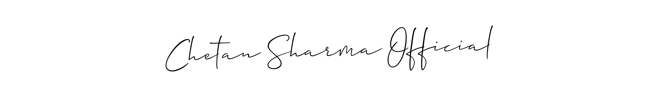 Use a signature maker to create a handwritten signature online. With this signature software, you can design (Allison_Script) your own signature for name Chetan Sharma Official. Chetan Sharma Official signature style 2 images and pictures png