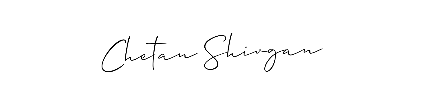 Also we have Chetan Shivgan name is the best signature style. Create professional handwritten signature collection using Allison_Script autograph style. Chetan Shivgan signature style 2 images and pictures png