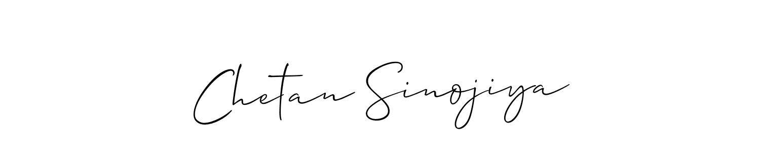 Make a beautiful signature design for name Chetan Sinojiya. With this signature (Allison_Script) style, you can create a handwritten signature for free. Chetan Sinojiya signature style 2 images and pictures png