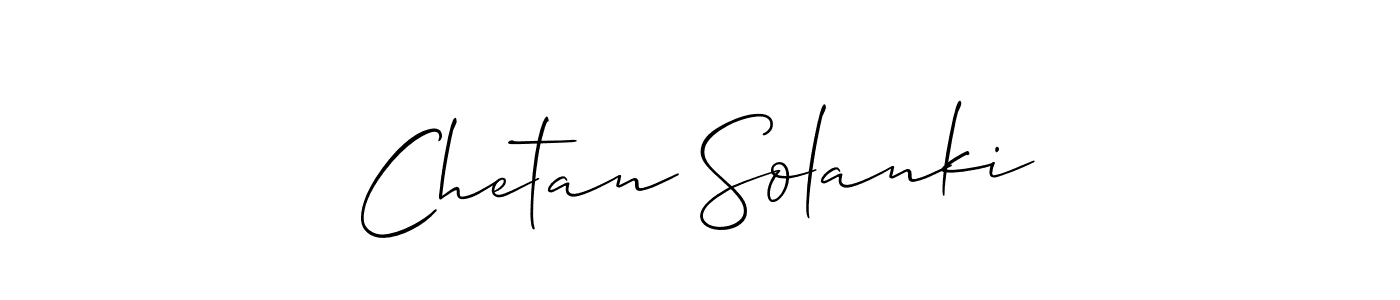 Design your own signature with our free online signature maker. With this signature software, you can create a handwritten (Allison_Script) signature for name Chetan Solanki. Chetan Solanki signature style 2 images and pictures png