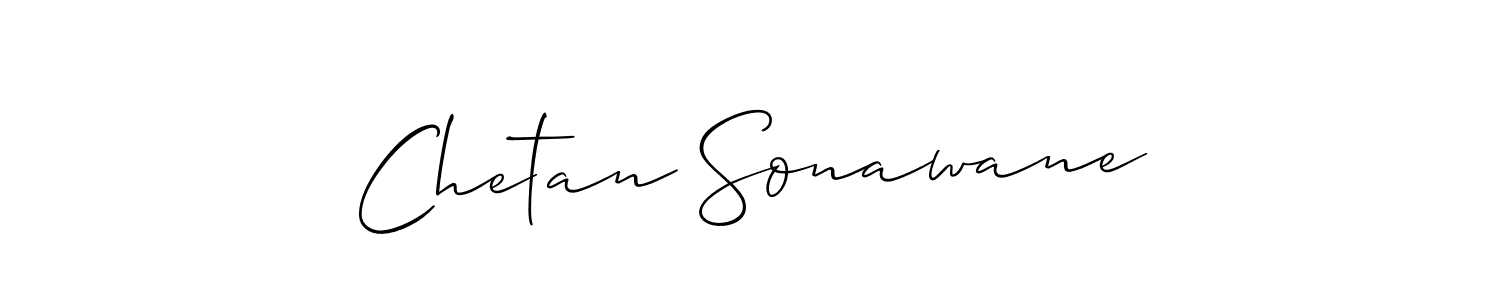 How to make Chetan Sonawane name signature. Use Allison_Script style for creating short signs online. This is the latest handwritten sign. Chetan Sonawane signature style 2 images and pictures png