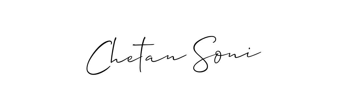 Make a beautiful signature design for name Chetan Soni. With this signature (Allison_Script) style, you can create a handwritten signature for free. Chetan Soni signature style 2 images and pictures png