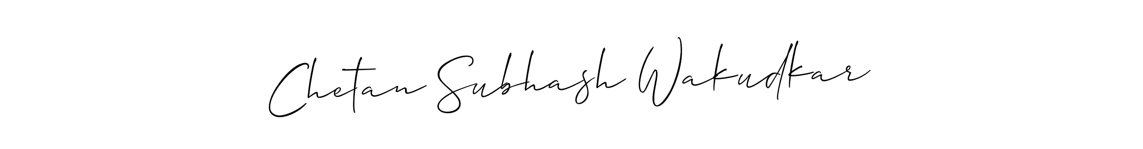 Use a signature maker to create a handwritten signature online. With this signature software, you can design (Allison_Script) your own signature for name Chetan Subhash Wakudkar. Chetan Subhash Wakudkar signature style 2 images and pictures png