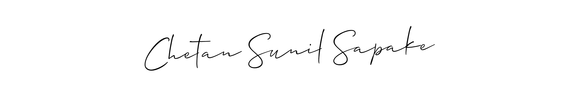 Design your own signature with our free online signature maker. With this signature software, you can create a handwritten (Allison_Script) signature for name Chetan Sunil Sapake. Chetan Sunil Sapake signature style 2 images and pictures png