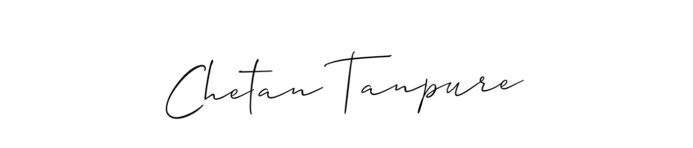 How to make Chetan Tanpure signature? Allison_Script is a professional autograph style. Create handwritten signature for Chetan Tanpure name. Chetan Tanpure signature style 2 images and pictures png