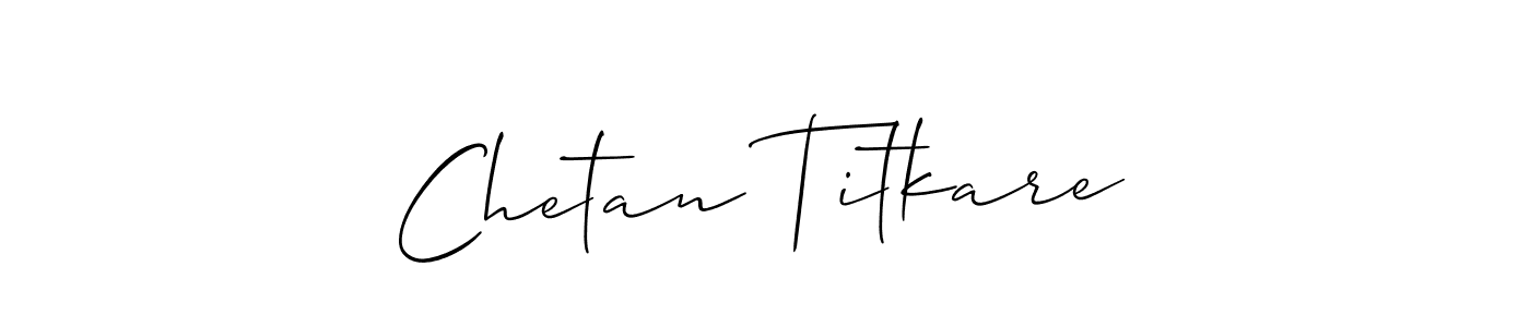 Create a beautiful signature design for name Chetan Titkare. With this signature (Allison_Script) fonts, you can make a handwritten signature for free. Chetan Titkare signature style 2 images and pictures png