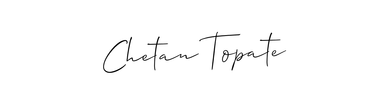 Also we have Chetan Topate name is the best signature style. Create professional handwritten signature collection using Allison_Script autograph style. Chetan Topate signature style 2 images and pictures png