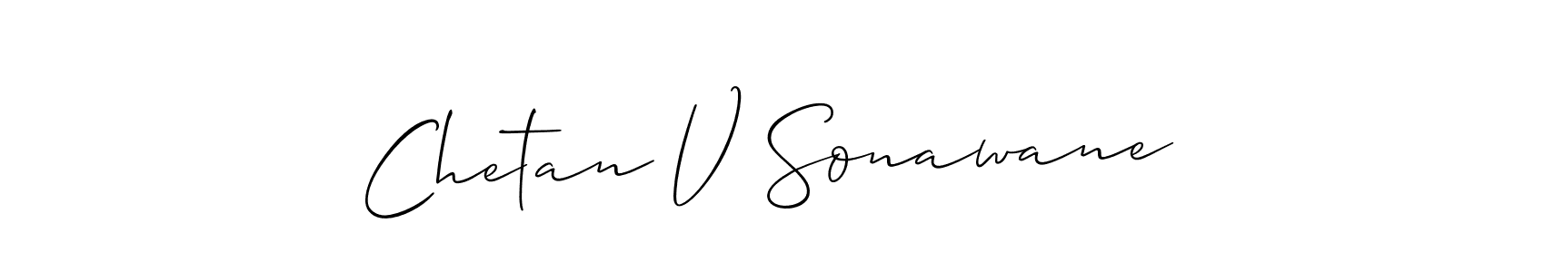 Similarly Allison_Script is the best handwritten signature design. Signature creator online .You can use it as an online autograph creator for name Chetan V Sonawane. Chetan V Sonawane signature style 2 images and pictures png