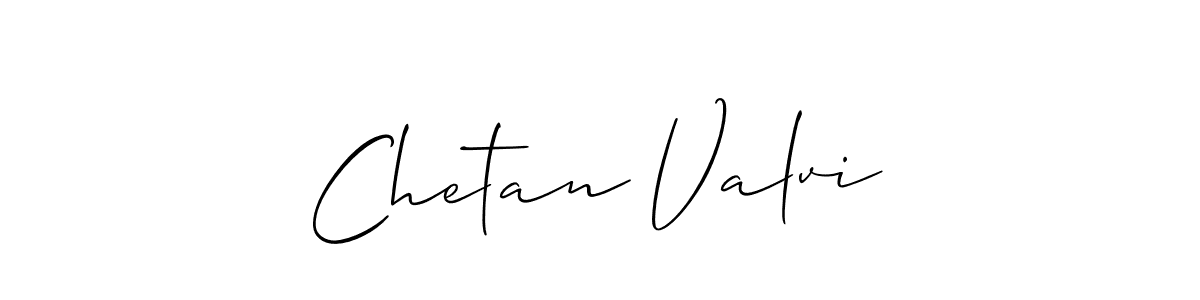 Use a signature maker to create a handwritten signature online. With this signature software, you can design (Allison_Script) your own signature for name Chetan Valvi. Chetan Valvi signature style 2 images and pictures png