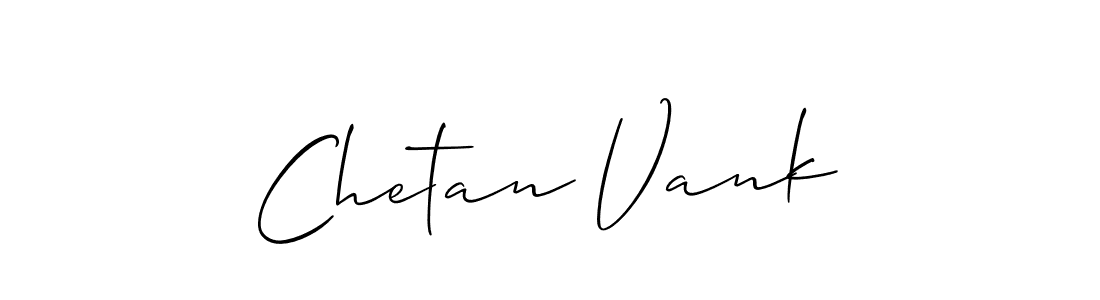 Also we have Chetan Vank name is the best signature style. Create professional handwritten signature collection using Allison_Script autograph style. Chetan Vank signature style 2 images and pictures png