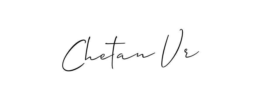 The best way (Allison_Script) to make a short signature is to pick only two or three words in your name. The name Chetan Vr include a total of six letters. For converting this name. Chetan Vr signature style 2 images and pictures png