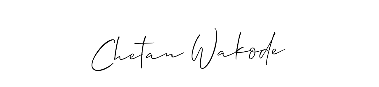 How to make Chetan Wakode signature? Allison_Script is a professional autograph style. Create handwritten signature for Chetan Wakode name. Chetan Wakode signature style 2 images and pictures png