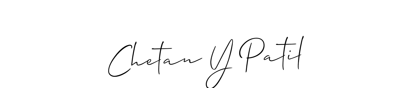 How to make Chetan Y Patil name signature. Use Allison_Script style for creating short signs online. This is the latest handwritten sign. Chetan Y Patil signature style 2 images and pictures png