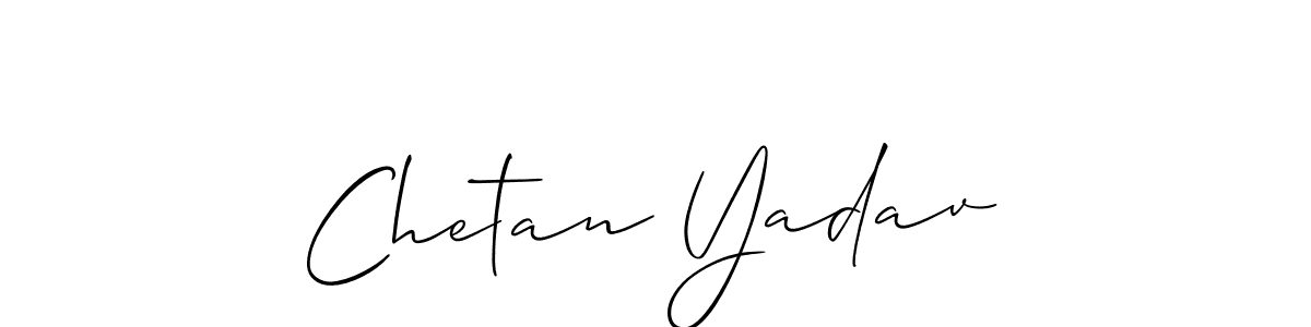 It looks lik you need a new signature style for name Chetan Yadav. Design unique handwritten (Allison_Script) signature with our free signature maker in just a few clicks. Chetan Yadav signature style 2 images and pictures png