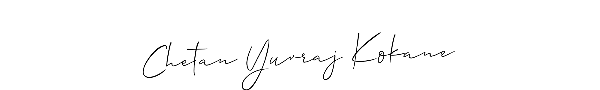 How to make Chetan Yuvraj Kokane signature? Allison_Script is a professional autograph style. Create handwritten signature for Chetan Yuvraj Kokane name. Chetan Yuvraj Kokane signature style 2 images and pictures png